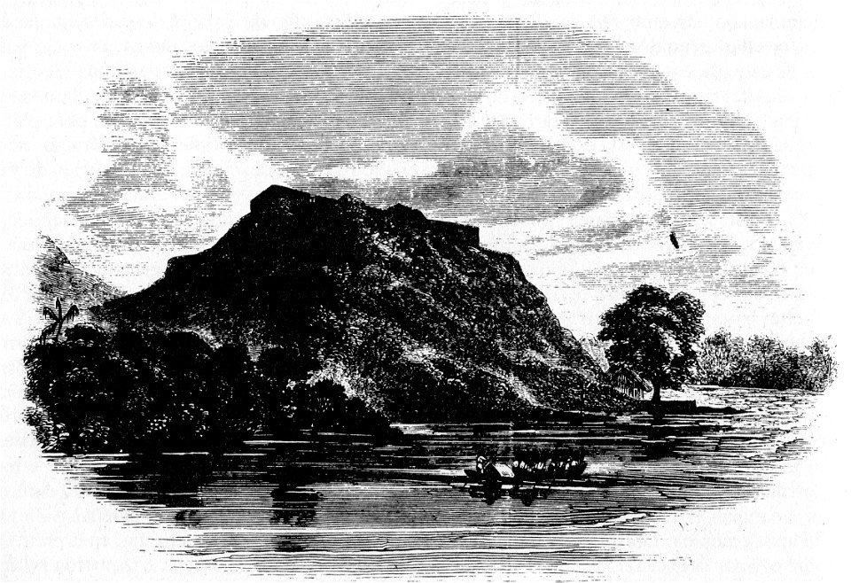 Castillo de la Inmaculada Concepción, Nicaragua, Río San Juan 1849. Skizze von Ephraim George Squier