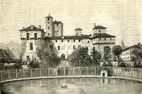 Castello di Gaglianico xilografia di Barberis