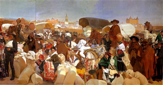 Castilla, la fiesta del pan, por Joaquín Sorolla (mitad derecha)