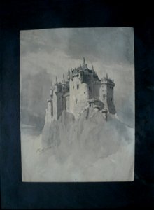 Castillo, watercolor by Mariano Pedrero
