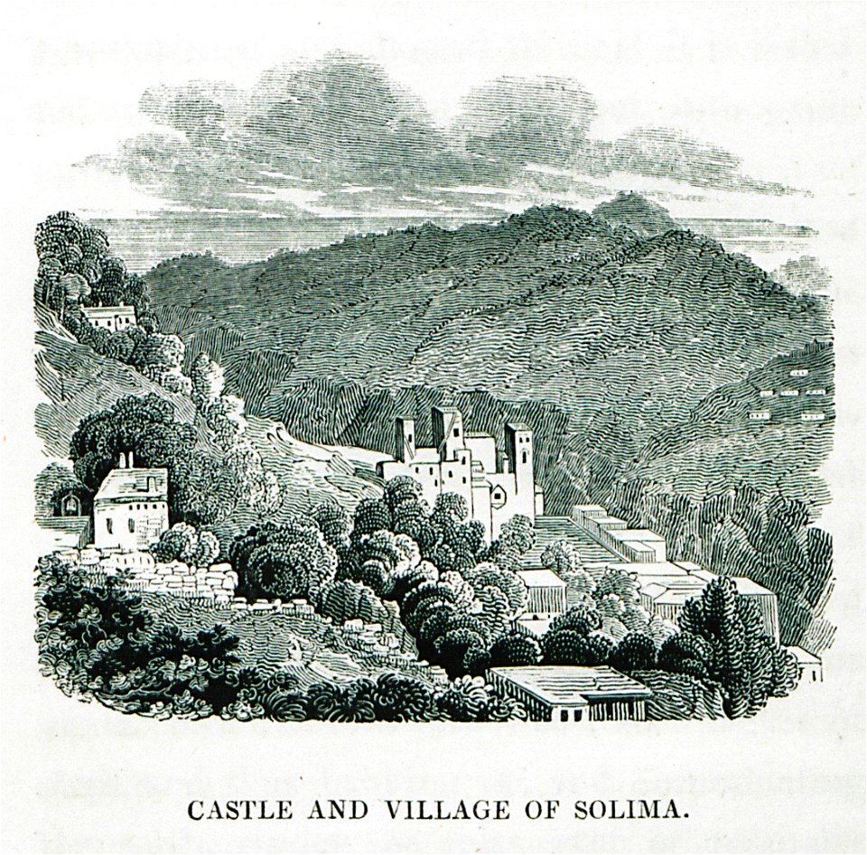 Castle and village of Solima - Frankland Charles Colville - 1829
