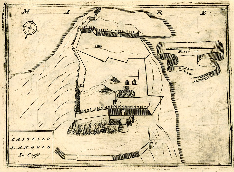 Castelo SAngelo in Corfù - Coronelli Vincenzo - 1688