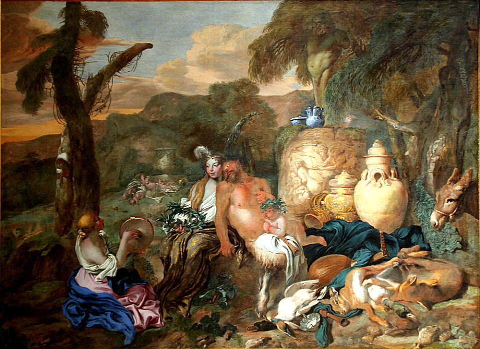 Castiglione, Giovanni - Bacchante et Satyre - 17th century