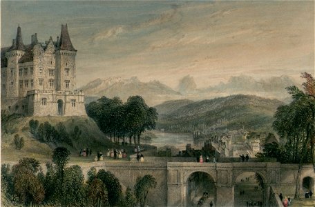 Castle of Pau, the birth-place of Henri Quatre = Château de Pau, lieu de naissance de Henri IV = Schloss Pau, geburtsort Heinrichs IV - Fonds Ancely - B315556101 A ALLOM 2 003