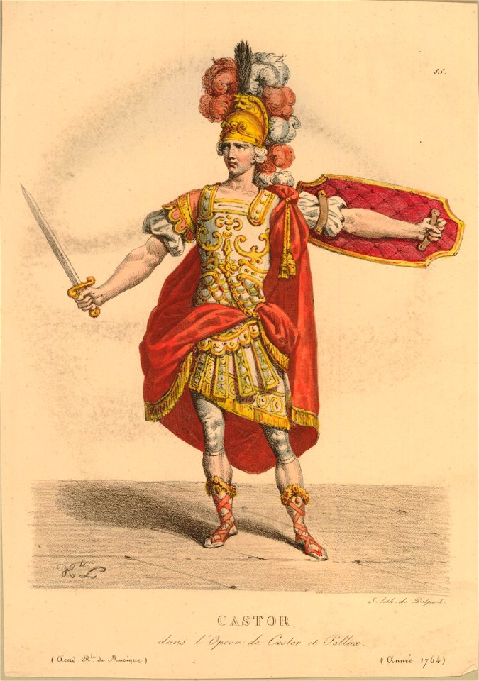Castor dans l'Opera de Castor et Pollux (BM 1871,1209.2553)