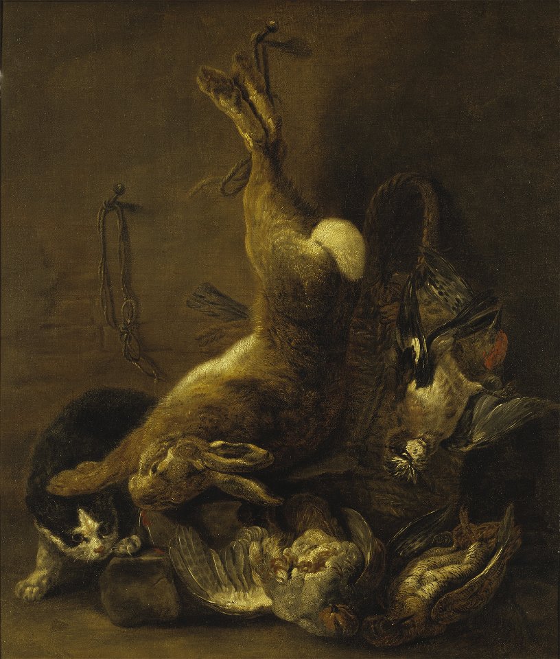 Cat and Still Life with Game (Jan Fyt) - Nationalmuseum - 17438