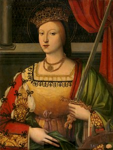 Catalina de Austria, reina de Portugal, como Santa Catalina (Museo del Prado)