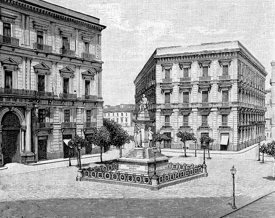 Catania – Piazza Bellini (xilografia)