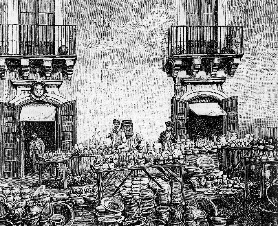 Catania – Al mercato (xilografia)