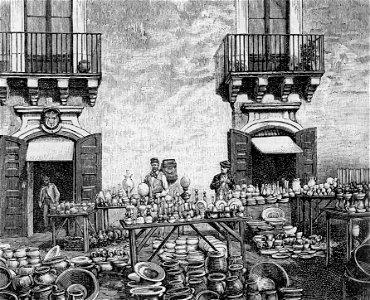 Catania – Al mercato (xilografia)