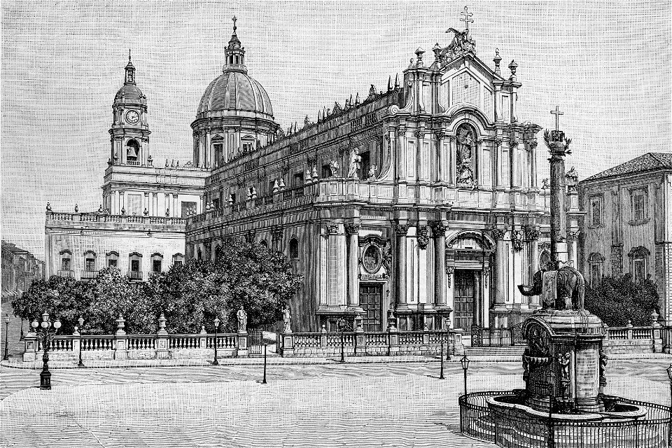 Catania – Duomo di Sant’Agata (xilografia)