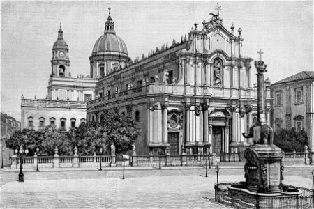 Catania – Duomo di Sant’Agata (xilografia)