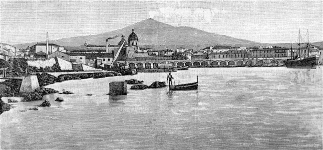 Catania – Panorama della citta (dal mare)