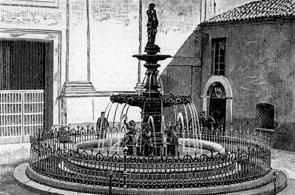 Catanzaro – Fontana in Piazza Cavour (xilografia)