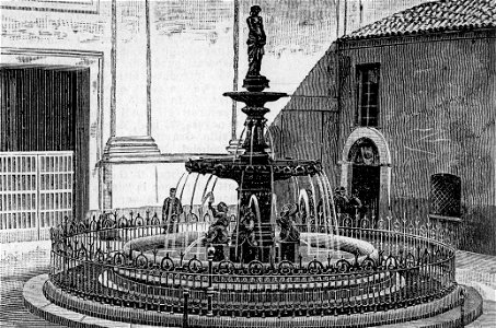 Catanzaro – Fontana in Piazza Cavour (xilografia)