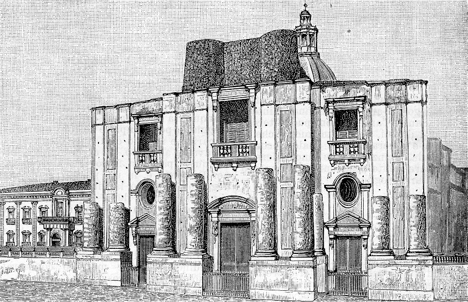 Catania – Chiesa di San Nicolò (xilografia)