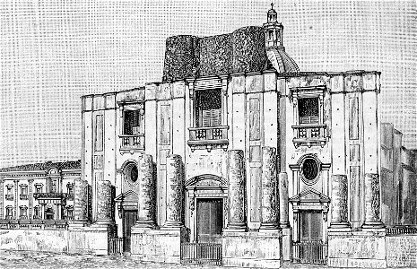 Catania – Chiesa di San Nicolò (xilografia)