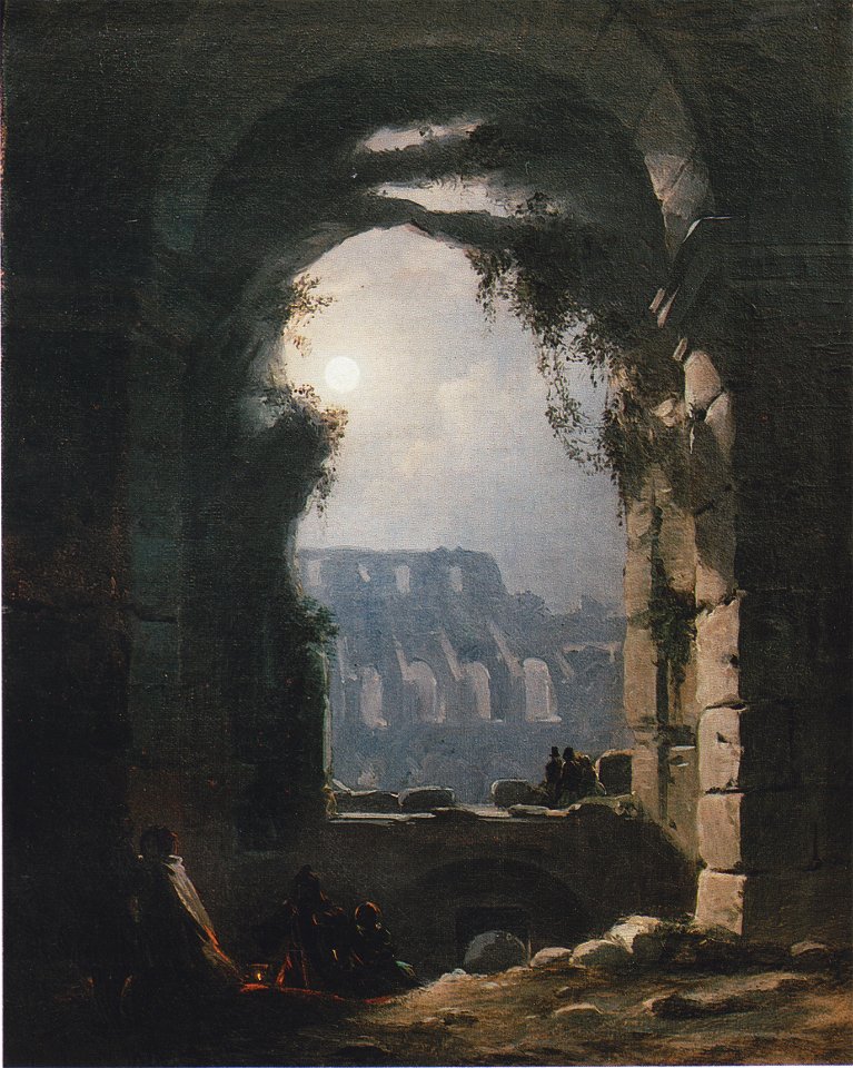 Franz Ludwig Catel - Das Kolosseum bei Mondschein (ca1830)