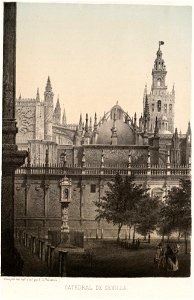 Catedral de Sevilla (litografía). Free illustration for personal and commercial use.