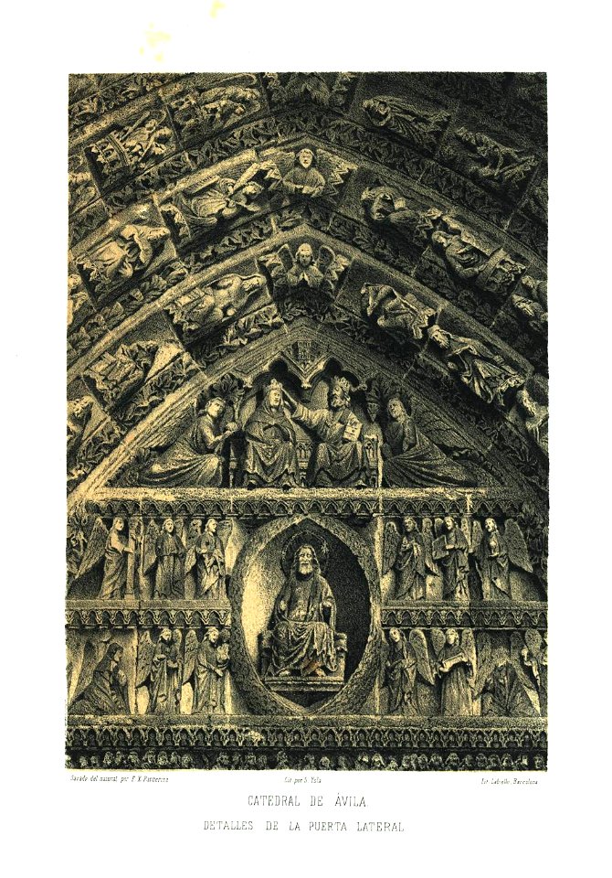 Catedral de Ávila - detalles de la puerta lateral (1865) - Parcerisa, F. J.
