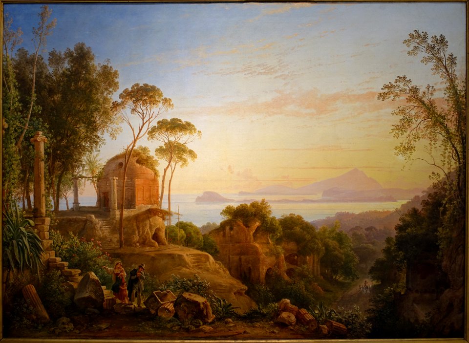 The Gulf of Naples, by Franz Ludwig Catel, 1831, oil on canvas - Germanisches Nationalmuseum - Nuremberg, Germany - DSC03490