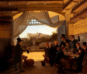 Catel, Franz Ludwig - Crown Prince Ludwig in the Spanish Wine Tavern in Rome - Neue Pinakothek München