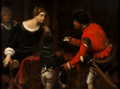 Caterina Cornaro, Queen of Cyprus, Receiving a Letter from the Council (Giuseppe Caletti) - Nationalmuseum - 17330