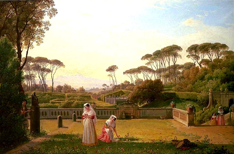 Franz Ludwig Catel - Garden of the Villa Doria Pamphili in Rome - WGA4565