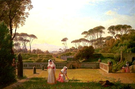 Franz Ludwig Catel - Garden of the Villa Doria Pamphili in Rome - WGA4565