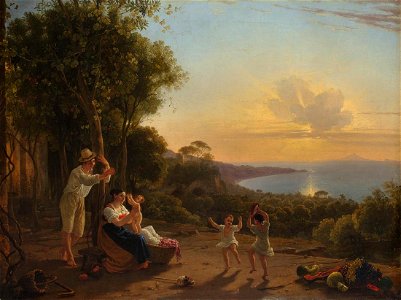 Franz Ludwig Catel Familienszene mit tanzenden Kindern