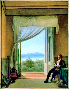 Franz Ludwig Catel Karl Friedrich Schinkel in Neapel. Free illustration for personal and commercial use.