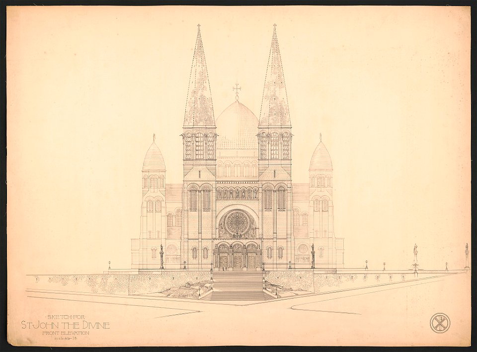 Cathedral of St. John the Divine, New York, New York. Elevation LCCN2015649862