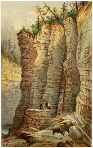 Cathedral Rocks, Ausable Chasm (Boston Public Library)