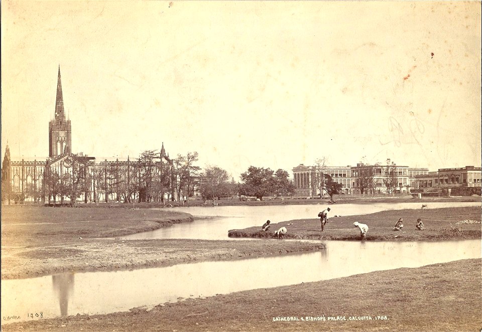 Cathedral and bishop's palace a photo by Bourne c.1880
