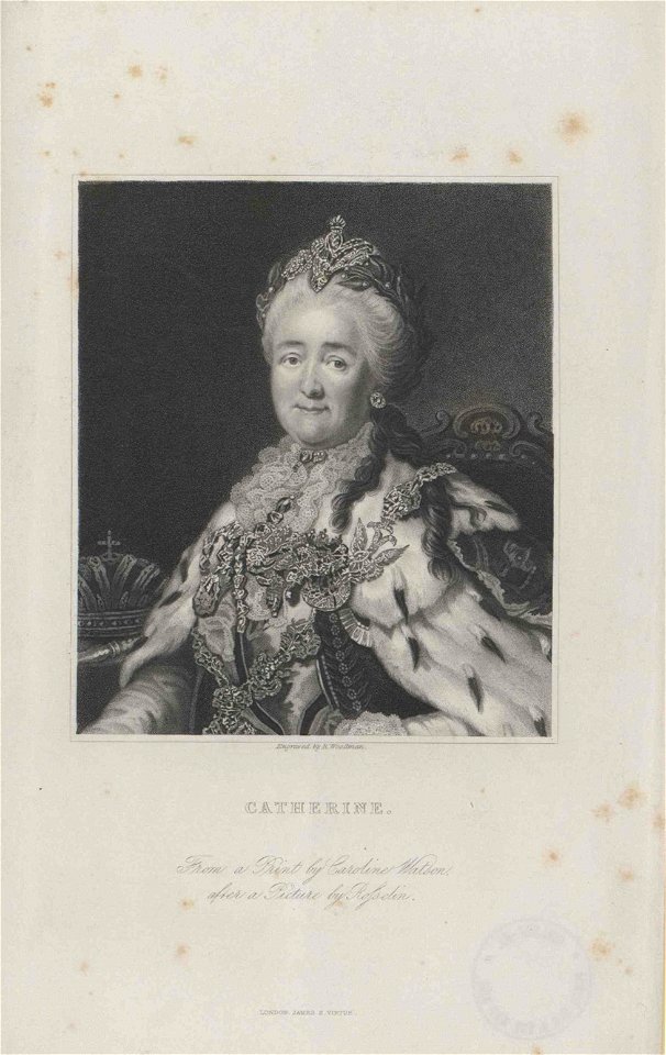 Catherine II of Russia - engraving after Roslin