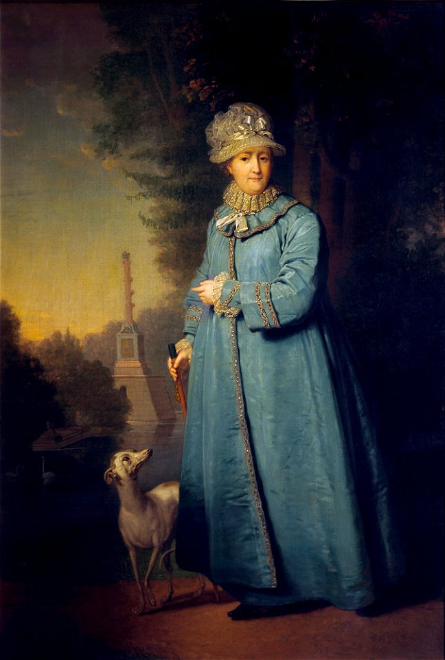 Catherine II walking by V.Borovikovskiy (1794, Tretyakov gallery)