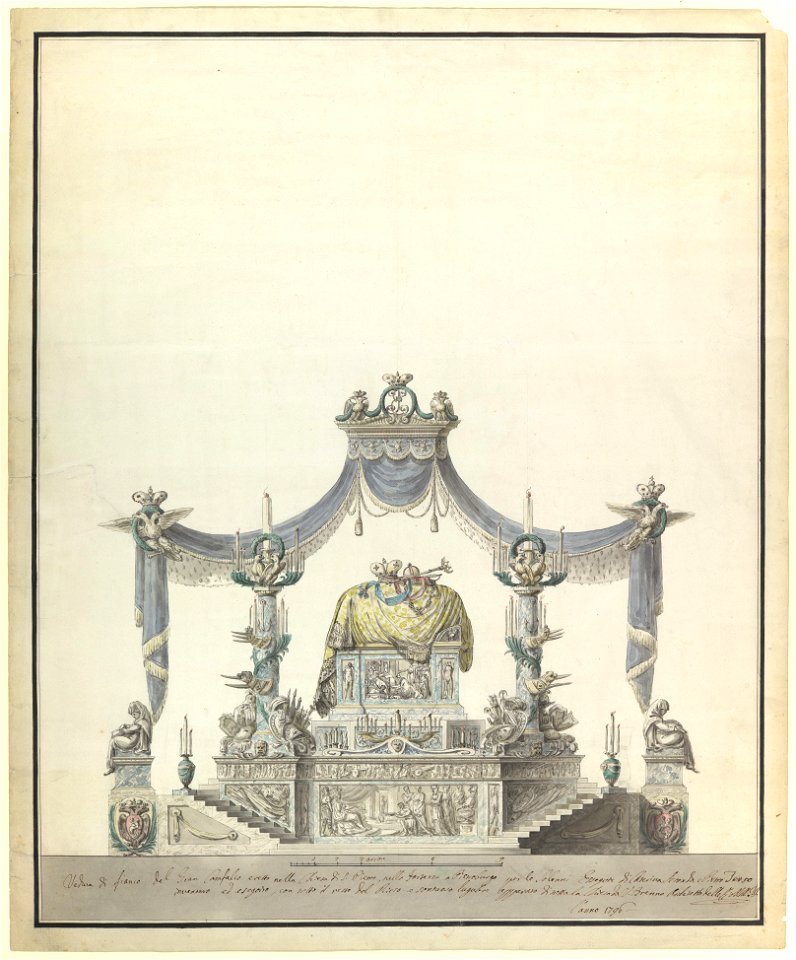 Catherine II's catafalque by V.Brenna (1796, MetMuseum) 01