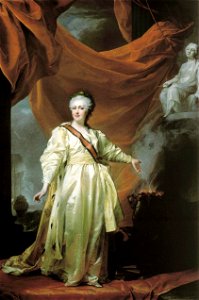 Catherine II the Legislatress by D.Levitskiy (1780s, Tretyakov gallery)