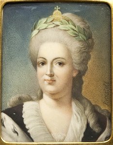 Catherine II with laurel wreath by anonymous (19 c, priv.coll)