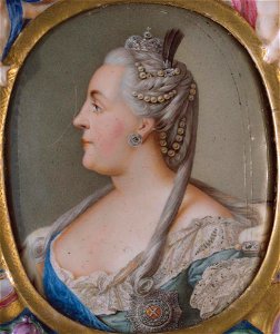 Catherine II by A.I.Chernuy (1765, Hermitage). Free illustration for personal and commercial use.