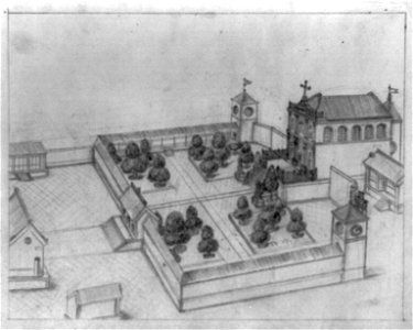 Catholic church with walled courtyard garden in Beijing LCCN2011660670