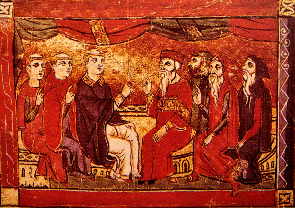 Catholics and Oriental Christians Debating, Atlas des Croisades, Acre 1290 (23089306612)