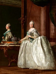 Catherine II in front of a mirror by Vigilius Eriksen (1762-4, Hermitage)