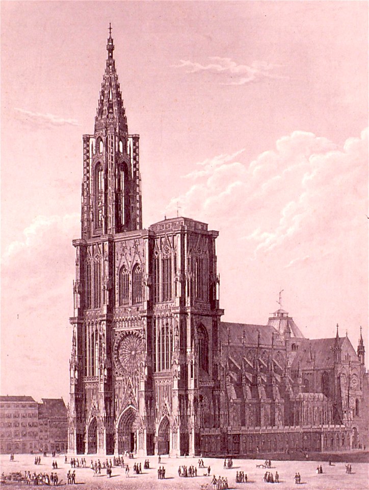 Cathédrale de Strasbourg d'après daguerréotype