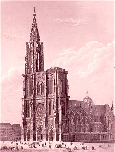 Cathédrale de Strasbourg d'après daguerréotype