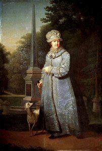 Catherine II walking by V.Borovikovskiy (1800-1810, Russian museum)