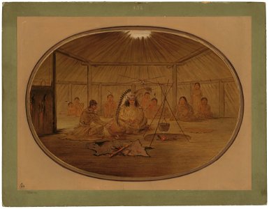 Catlin Feasted by the Mandan Chief C15916