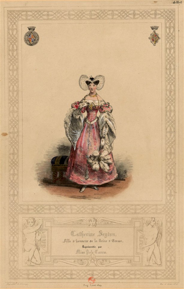 Catherine Seyton, fille d'honneur de la Reine d'Écosse représentée par Miss Pole Carew