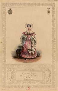 Catherine Seyton, fille d'honneur de la Reine d'Écosse représentée par Miss Pole Carew
