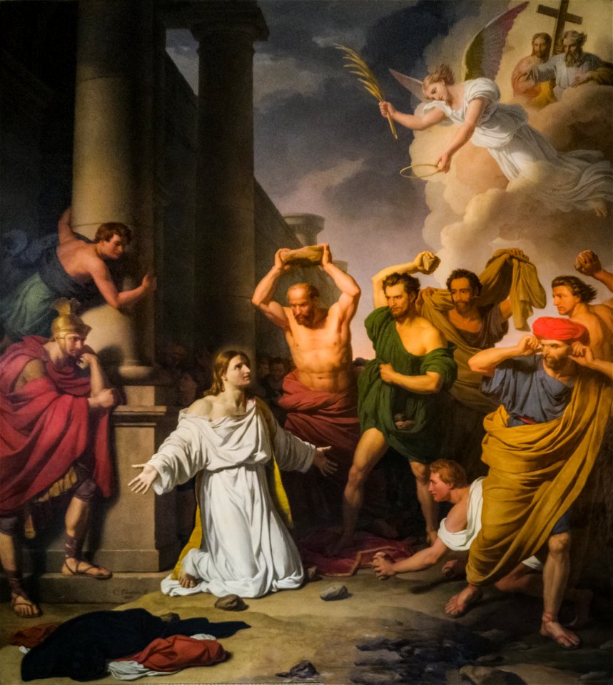 Cathédrale Saint-Étienne de Toulouse - La lapidation de saint Etienne par Charles Thévenin en 1829 PalissyPM31001488